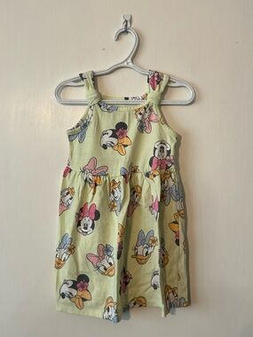 Girls' Disney Minnie & Daisy Print Light Green Summer Dress sz 4T